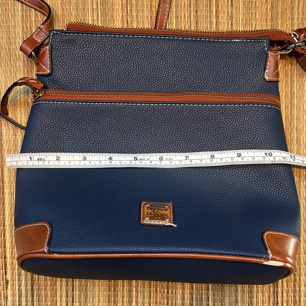 Dooney & Bourke Navy and Brown Crossbody Bag - Picture 3 of 7